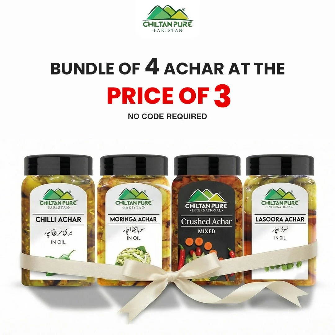Bundle Of 4 Achar At The Price Of 3 / Chilli Achar / Moringa Achar / Crushed Achar / Lasoora Achar