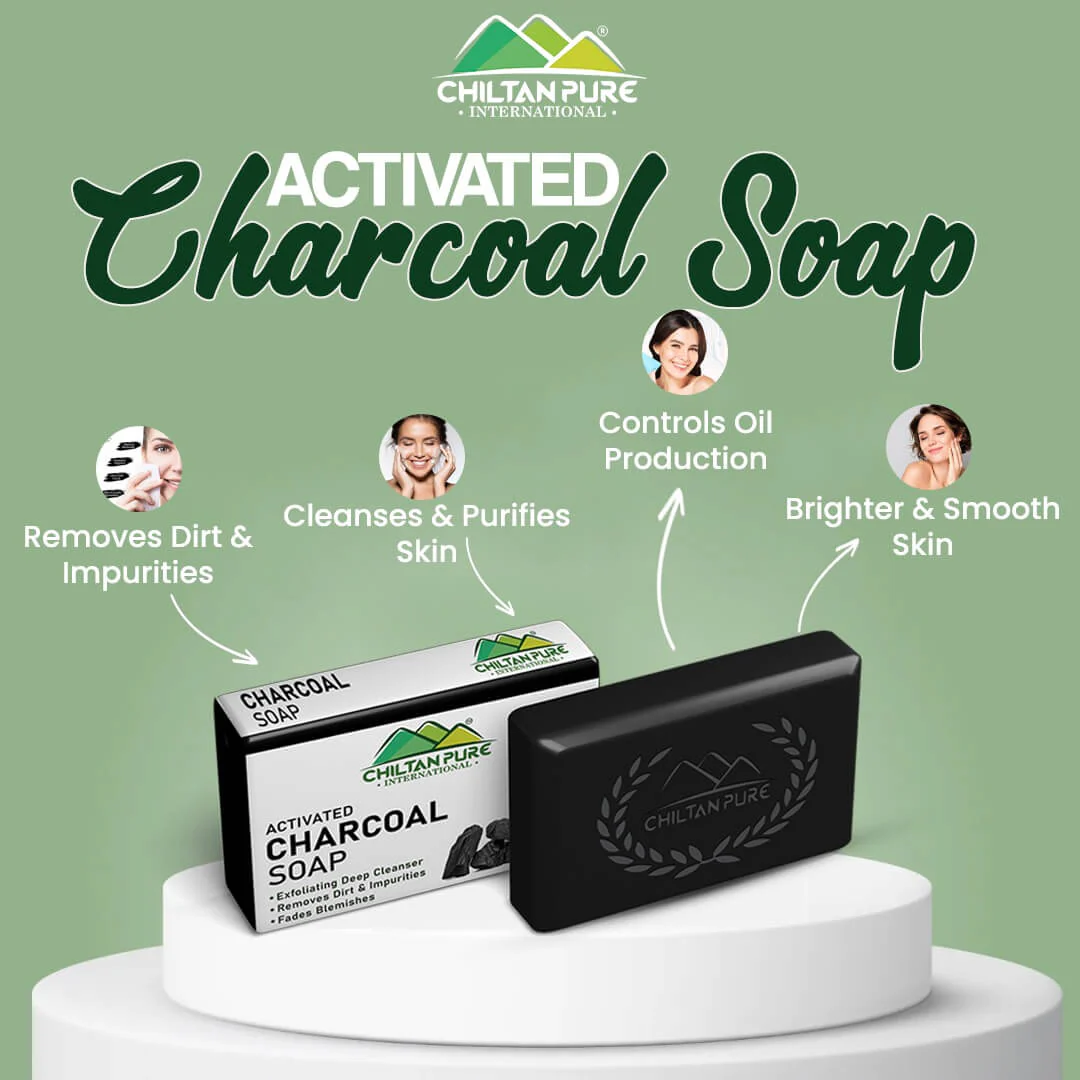 Pakistan’s Best Selling Activated Charcoal Soap - Exfoliating Deep Cleanser, Removes Dirt & Impurities, Reduces Acne & Blemishes- 💯 Organic - Image 4