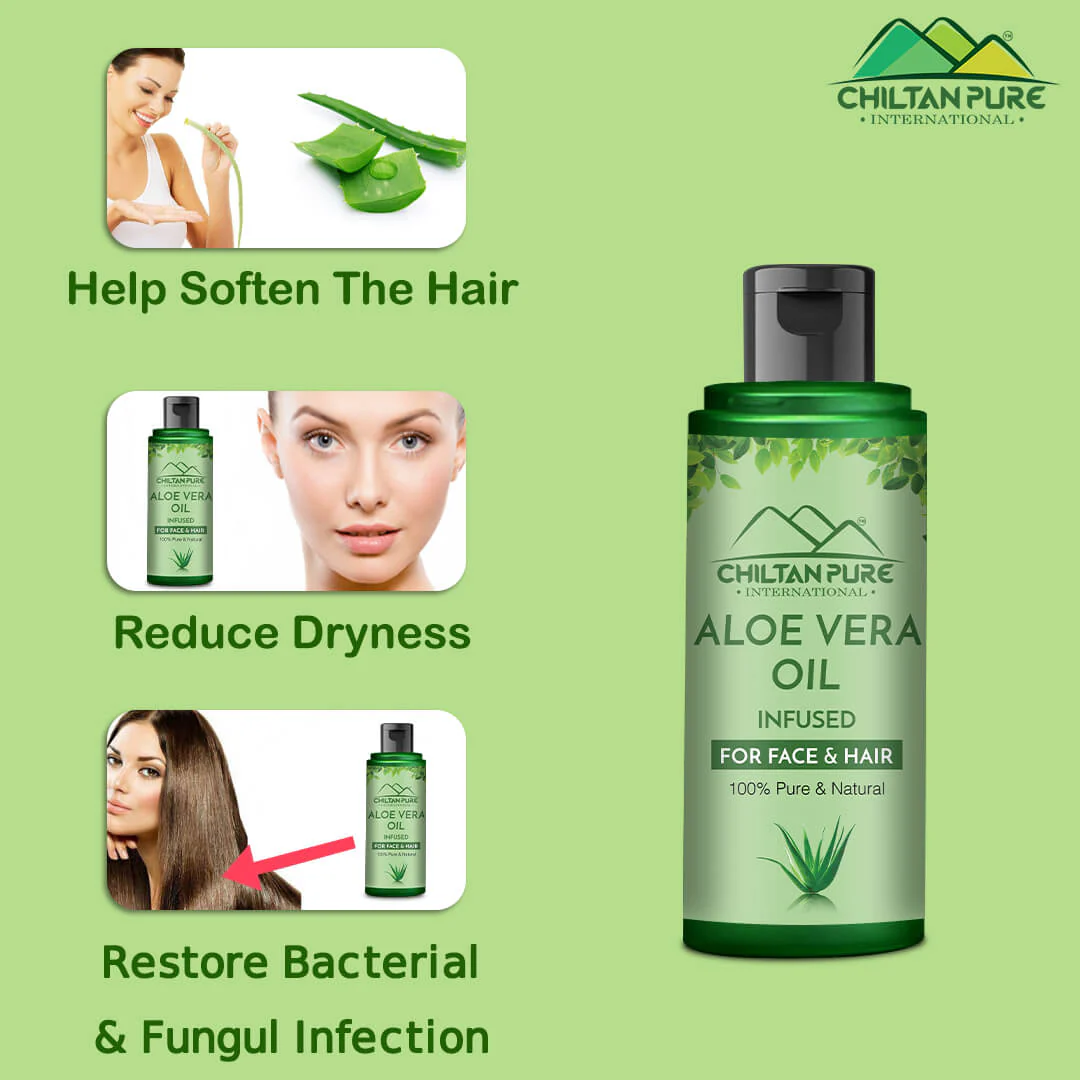 Aloe Vera Oil – Rich in Vitamins, Minerals, Rejuvenates Your Skin & Hair Cells, Heal Dark Spots, Wrinkles, Stretch Marks & Dry Skin Issues [ایلویرا] 120ml - Image 3
