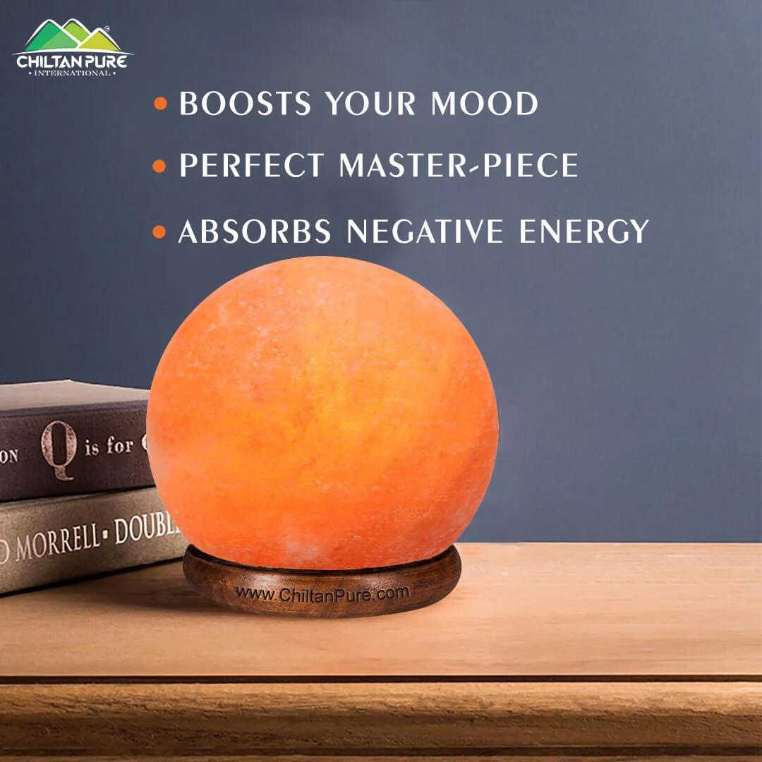 Ball Pink Salt Lamp [Large] – Clean is classy, a perfect master piece that boosts your mood, Improves sleep & air quality - Image 3