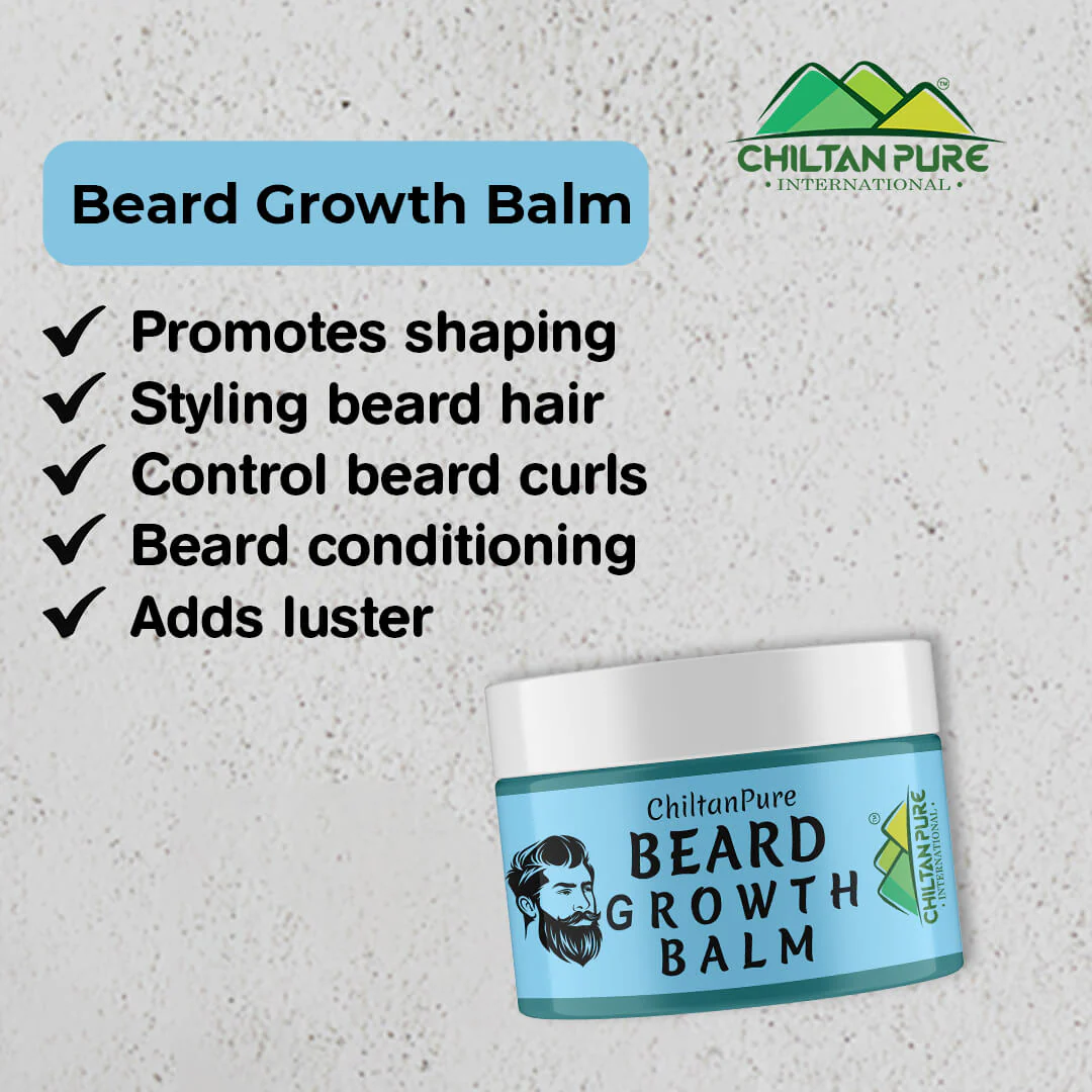 Beard Growth Balm – Adds Shine to Beard, Minimize Beard Curls, Style, Smoothes & Nourishes Beard 50ml - Image 3