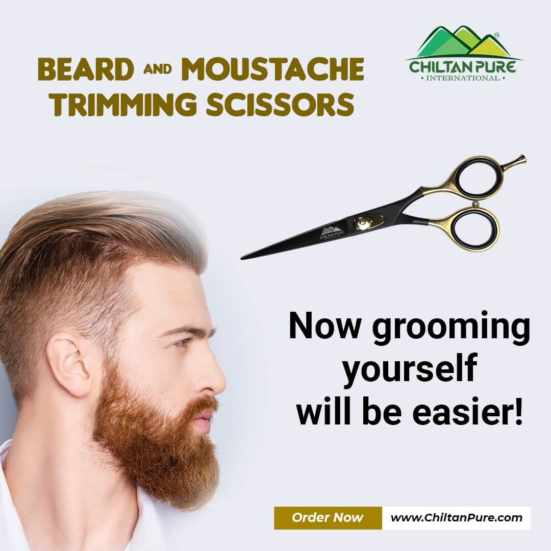 Beard & Moustache Trimming Scissors – For Grooming, Cutting & Styling of Moustache & Beard - Image 3
