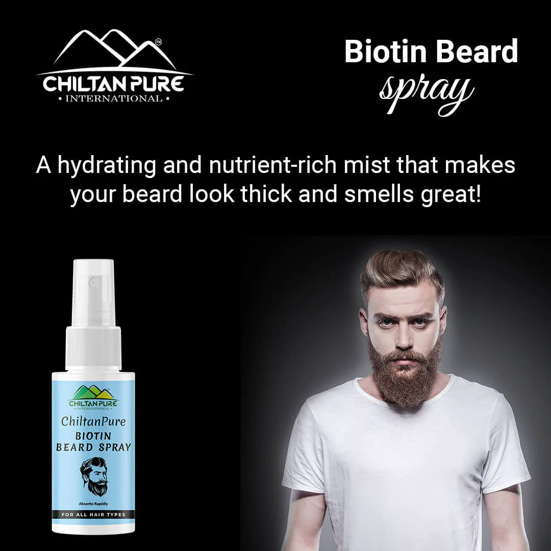 Biotin Beard Spray – Long Lasting Formula, Boosts Healthy Beard Shine, Hydrates Beard, Absorbs Rapidly 50ml,, Doctor's 👨‍⚕️ Recommended - Image 4