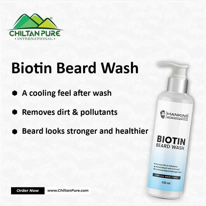 Biotin Beard Wash β Remove Dirt, Oil & Pollutants, Makes Beard Soft & Smooth, Fights Frizz, Flakes & Itchiness 150ml, Doctor's π¨ββοΈ Recommended - Image 4