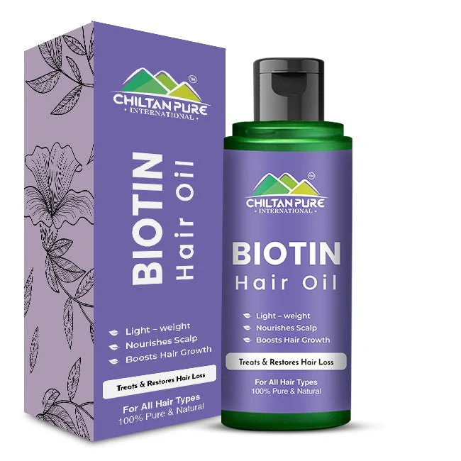 Biotin Hair Oil – Boosts Hair Growth, Deep Hair Treatment, Anti-Dandruff, Makes Hair Smooth & Shiny,, Doctor's 👨‍⚕️ Recommended