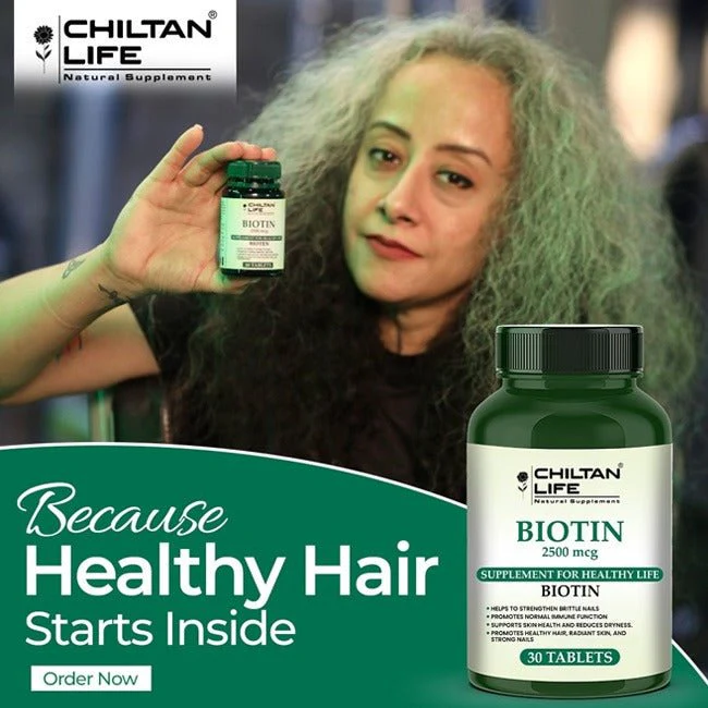 Biotin Vitamin Pills - 30 Biotin Tablets (2500mcg) - Image 3