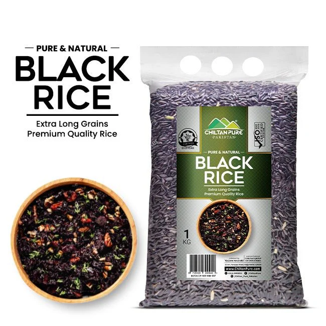 Black Rice / (سیاہ چاول) / – Extra Long Grain Premium Quality, Naturally Nutritious, Rich in Antioxidants, Fiber & Minerals