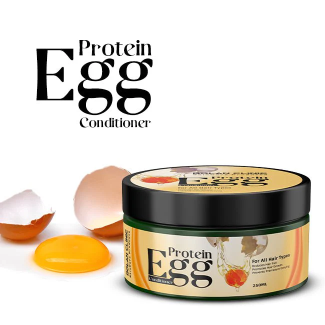 Egg Conditioner Mask - Ideal for Hair Growth, Smooths Frizziness, Makes Your Hair Thick and Shiny