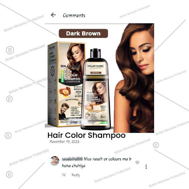 Instant Hair Color Shampoo In Pakistan + Conditioner (Dark Brown) – Shampoo Hair Dye For Men & Women - Image 2