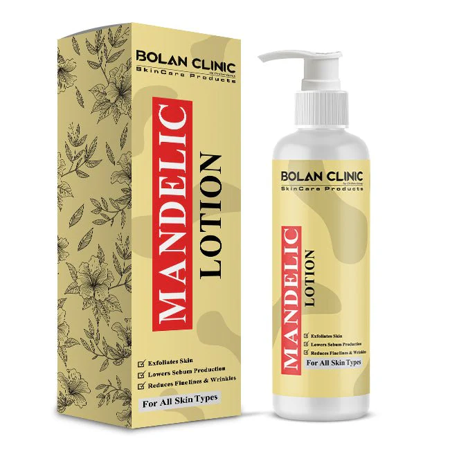 Mandelic Lotion - Exfoliates Skin, Lowers Sebum Production, Reduces Fine Lines & Wrinkles For Smooth Soft Skin