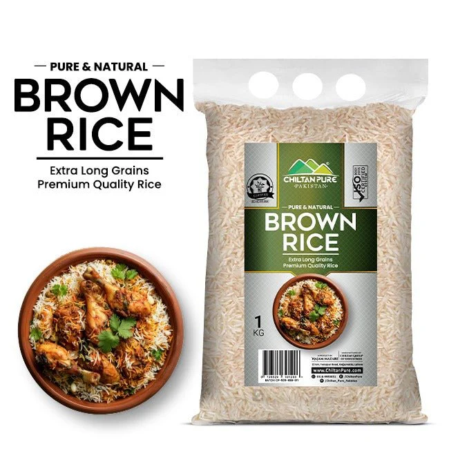 Brown Rice / (براؤن چاول) / Wholegrain Wellness Naturally Balanced Rich in Nutrition 1kg