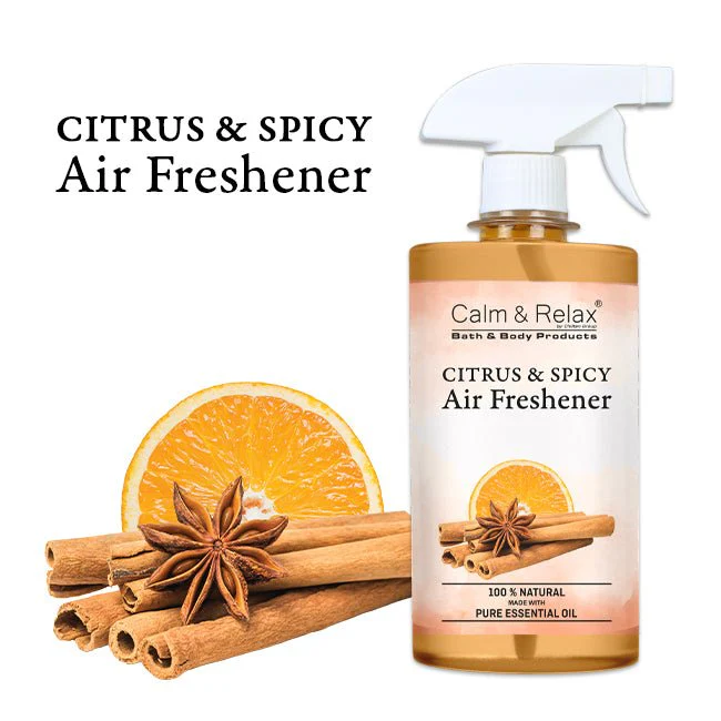 Citrus & Spicy Air Freshener - Zesty Fragrance, Eliminate Unpleasant Odours, Improves Focus & Productivity