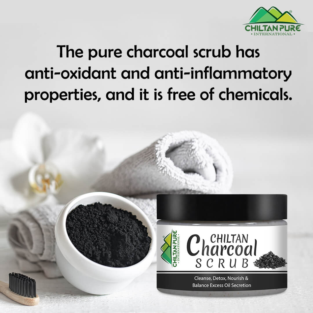 Charcoal Face & Body Scrub – Exfoliates Dead Flaky Skin, Removes Blackhead, Acne & Acne Scars, Minimizes Pores 100ml - Image 4