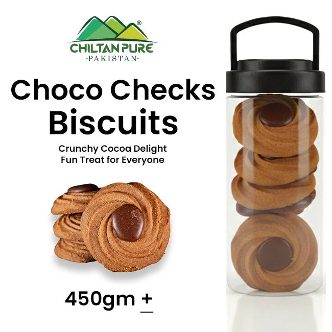Choco Checks Biscuit / Choco Checks Cookies / Made With Organic Desi Butter, Bakery Biscuit