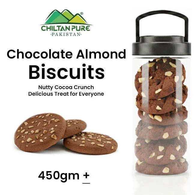 Chocolate Almond Biscuit / Chocolate Almond Cookies / Made With Organic Desi Butter, Bakery Biscuit