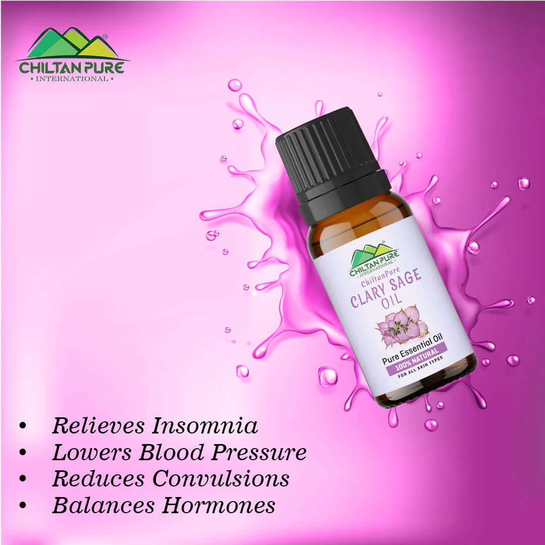 Clary Sage Essential Oil – Relieves Insomnia, Lowers Blood Pressure, Reduces Convulsions & Balances Hormones 20ml - Image 3