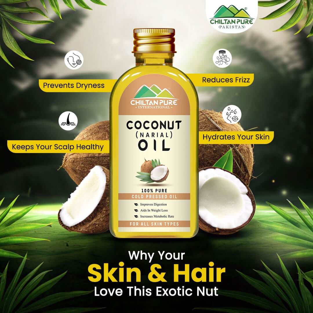 Coconut Oil For Hair & Skin – Antiseptic Moisturizer & Supports Hair Nourishment - Image 3