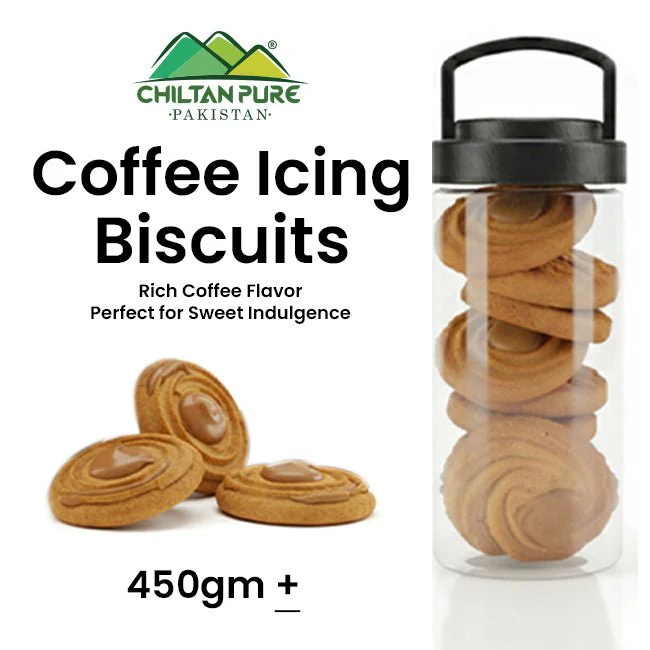 Coffee Icing Biscuit / Coffee Icing Cookies / Made With Organic Desi Butter, Bakery Biscuit