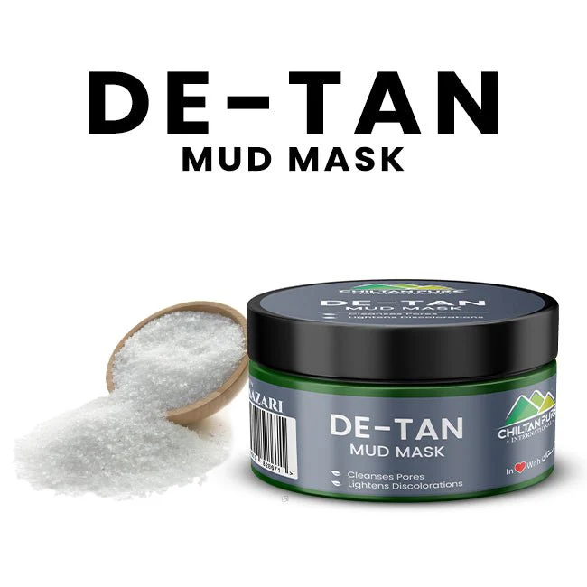 De – Tan Mud Mask – Exfoliates Dead Skin Cells, Minimizes Pores, Removes Stubborn Tan, Dirt & Impurities 150g