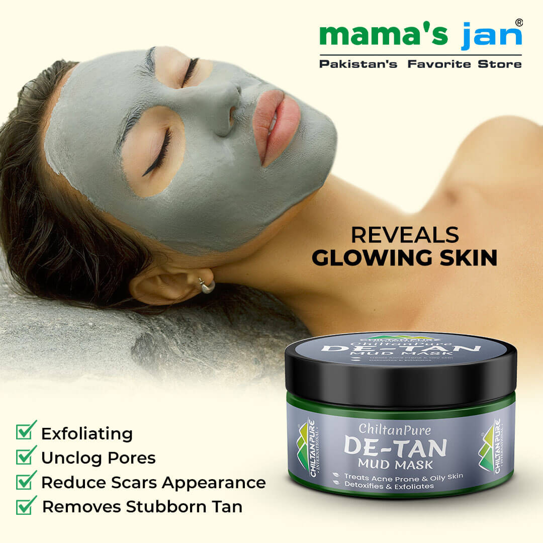 De – Tan Mud Mask – Exfoliates Dead Skin Cells, Minimizes Pores, Removes Stubborn Tan, Dirt & Impurities 150g - Image 3