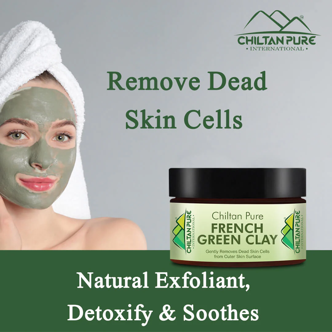 French Green Clay - Natural Exfoliant, Clarifies, Detoxify & Soothes [100% Results]  200g - Image 3
