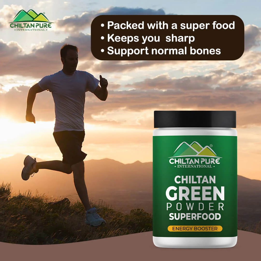 Green Powder – Contains vitamin C & K, Boosts your metabolism, Improves energy levels & heart health – 100% pure organic 140g - Image 3