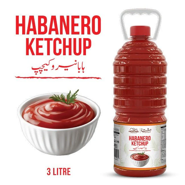 Habanero Ketchup 3 Liter Institutional Bulk For HORECA Family, Hotels, Restaurants, Catering ,Cafes