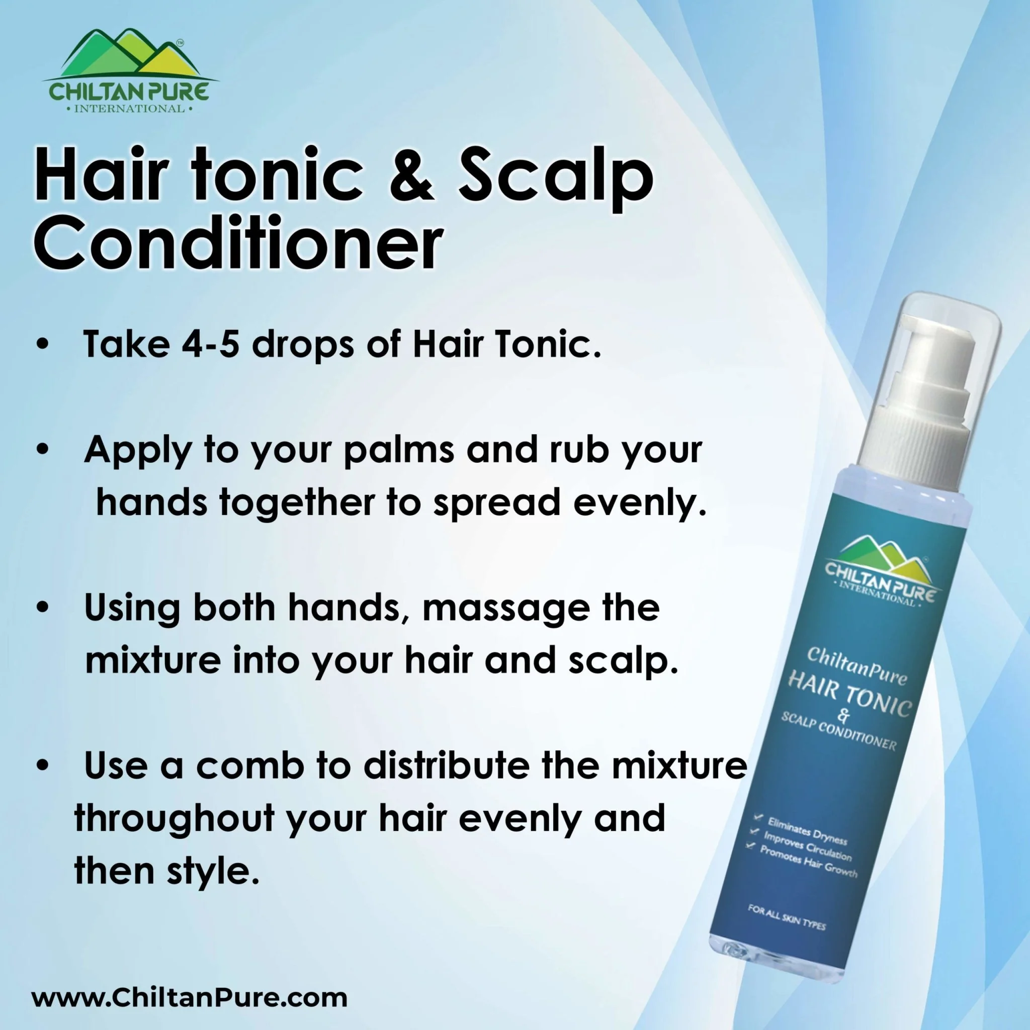 Hair Tonic and Scalp Conditioner – Boosts Hair Growth, Reduces Dandruff & Itchiness 100ml - Image 3