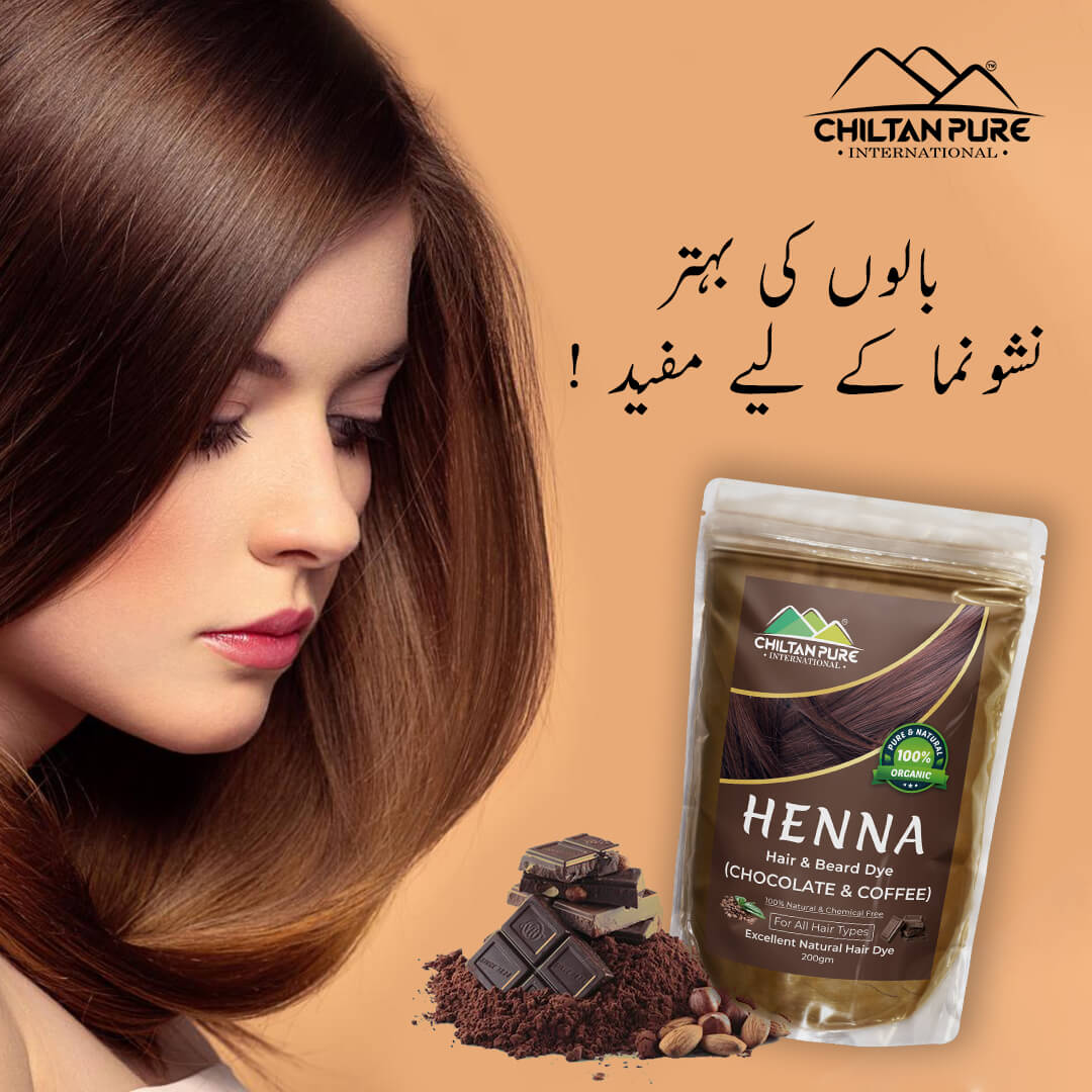 Henna Hair and Beard Dye (Chocolate & Coffee) – Prevents Premature Hair Greying, Improves Scalp Health, Balances pH & Oil Production - Image 4