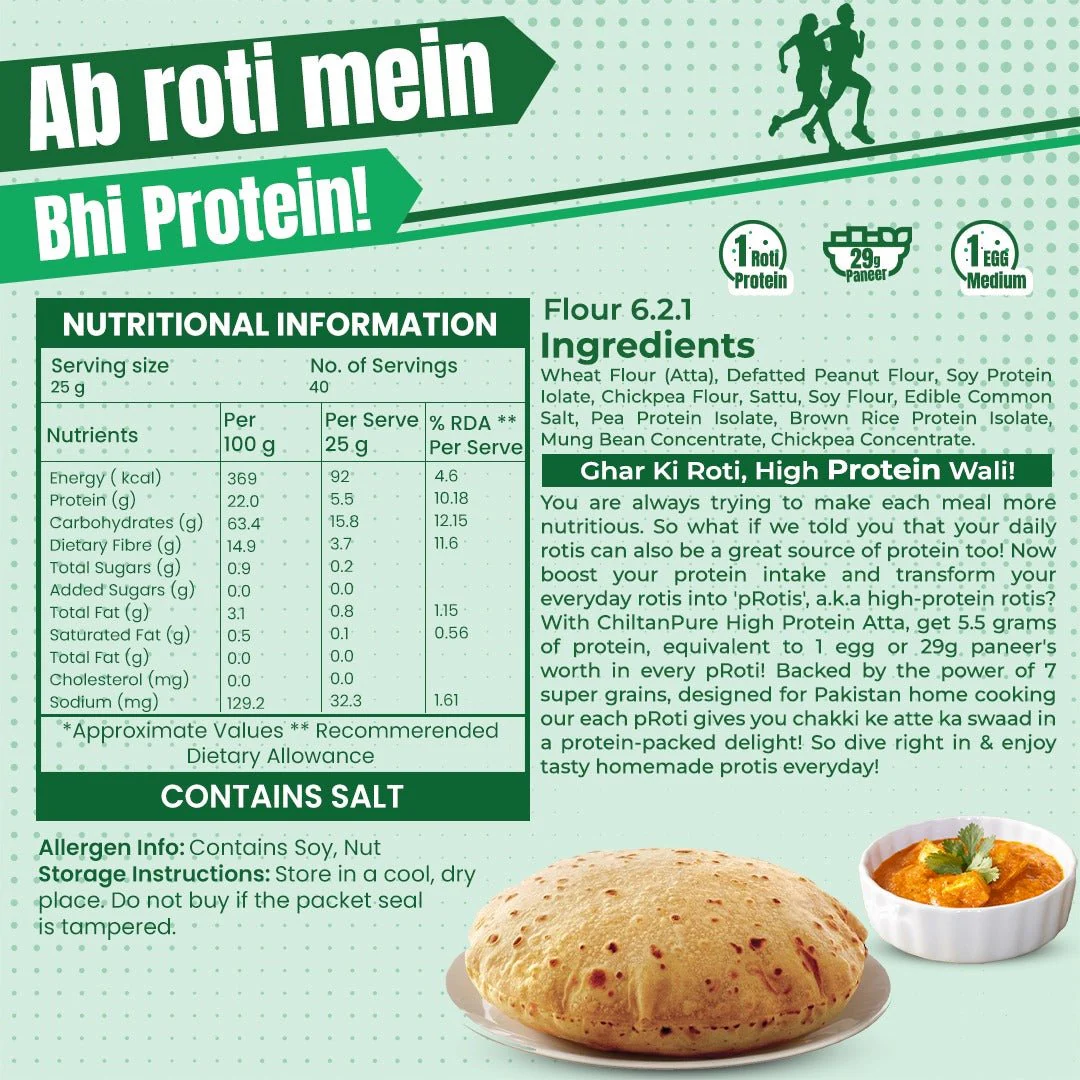 High Protein Atta - 1kg - Image 3