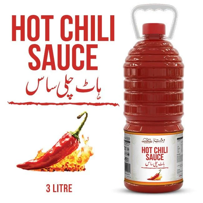 Hot Chilli Sauce 3 Liter Institutional Bulk For HORECA Family, Hotels, Restaurants, Catering ,Cafes.