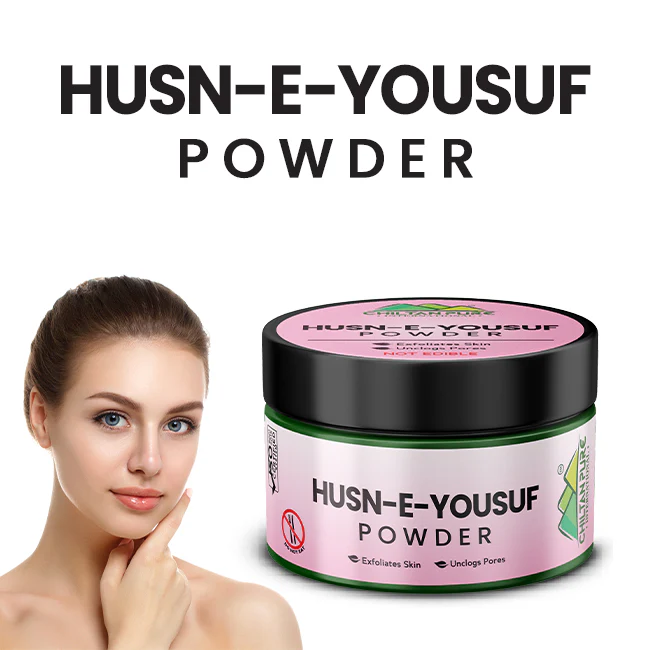 Husn-e-Yousuf Powder – Exfoliates Skin, Fade Dark Spots, Unclogs Pores & Reveals a Glowing Skin
