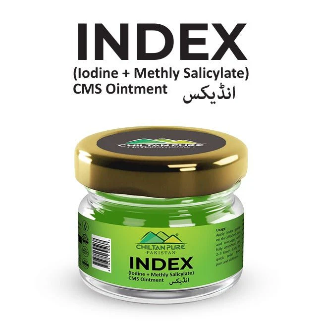 Index ( Iodine + Methyl Salicylate ) / انڈیکس ( آئیوڈین + میتھائل سیلیسیلیٹ )