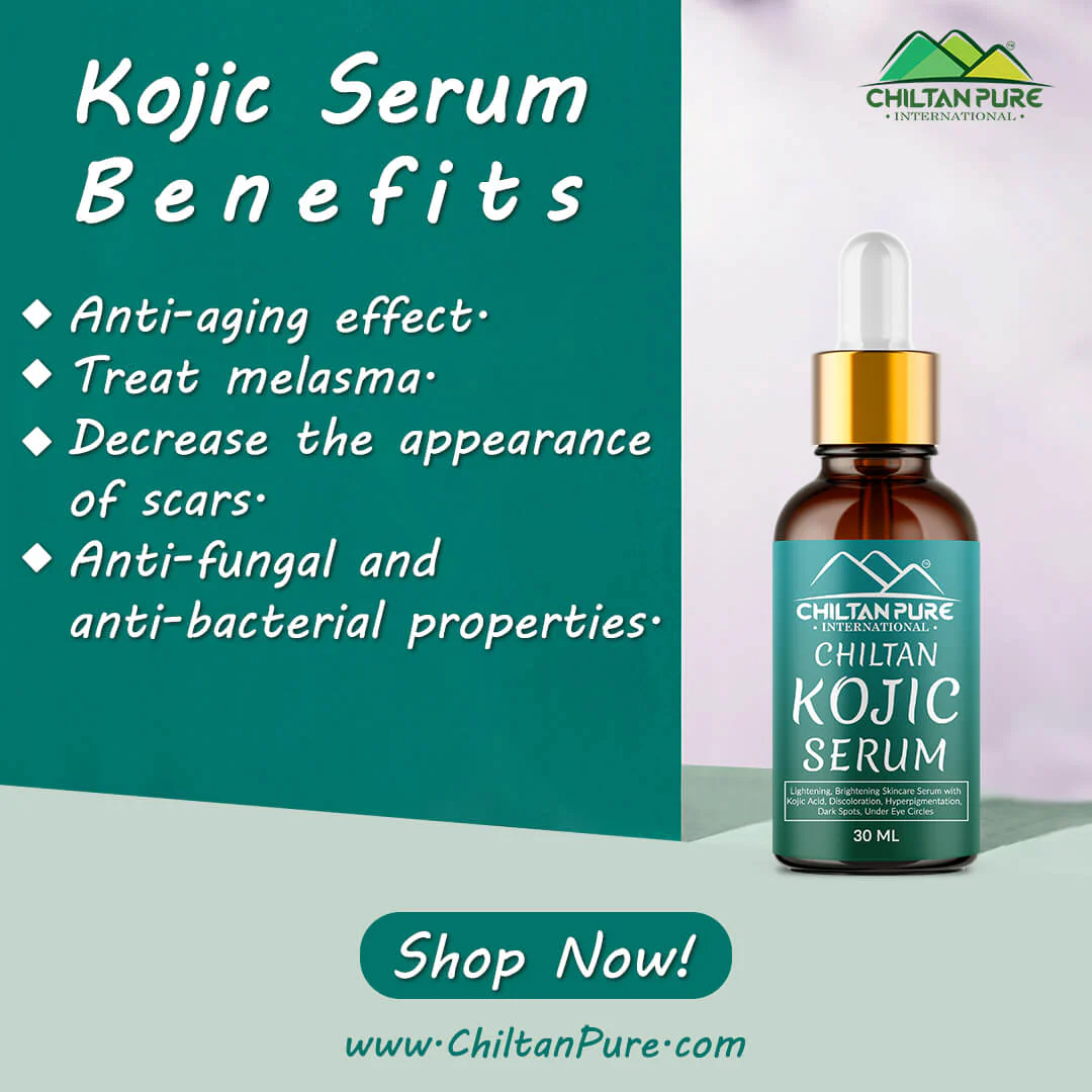Kojic Serum – Time to fall in love with yourself, prevents hyperpigmentation, fades dark spots, treats melasma, minimizes discoloration – 100% pure organic - Image 2