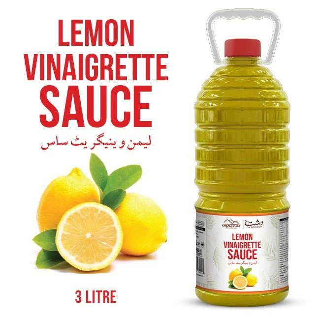 Lemon Vinaigrette Sauce 3 Liter Institutional Bulk For HORECA Family, Hotels, Restaurants, Catering ,Cafes