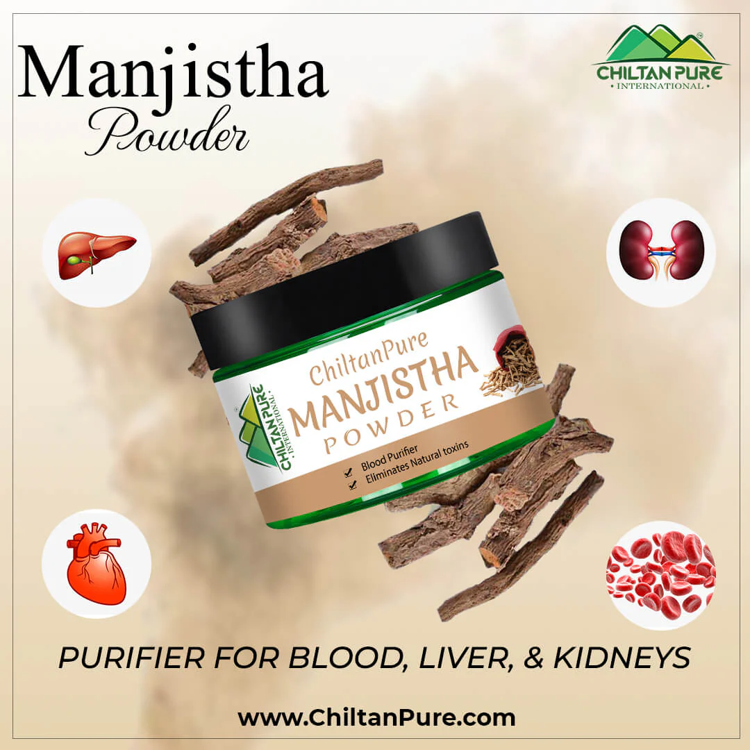 ChiltanPure Manjistha Powder – Beneficial for Vitiligo, Hyperpigmentation, Acne-Prone Skin & Scars 35gm - Image 3