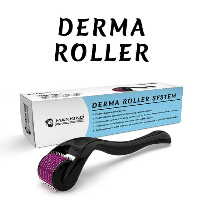 ManKind Derma Roller System-Ultra Sharp Needle Tips, Therapy for Skin Regeneration, Efficient Treatment for Anti-Aging Skin & Stretch Marks