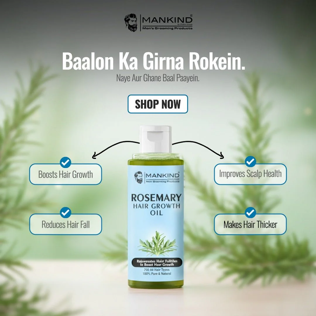 Rosemary Hair Growth Oil - Rejuvenates Hair Follicles to Boost Hair Growth, Detangles Hair & Repair Damaged Hair - Image 2