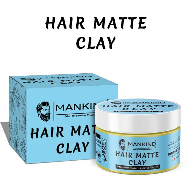 Matte Clay - Medium Hold, Matte Finish, Low Shine & Ideal for Desired Hair Styling