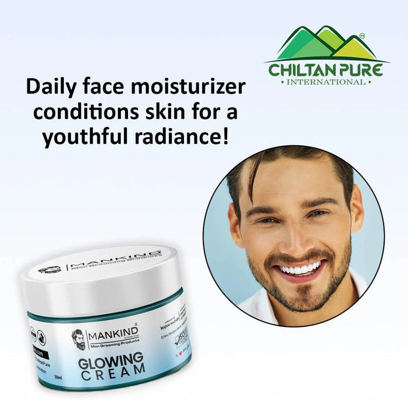 Men Glowing Cream – Light Weight Formula, Hydrates Skin, Fast Absorbing, Provides Glow to Skin & Restores Skin’s Elasticity - Image 4