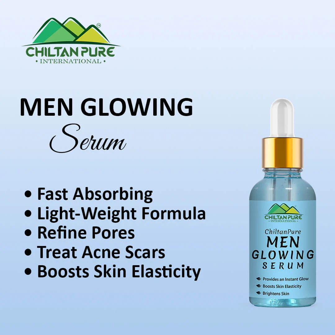 Men Glowing Serum – Brightens Complexion, Boosts Skin’s Elasticity, Provides an Irresistible Glow to Skin 30ml - Image 4