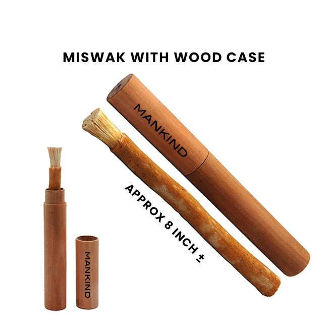 Miswak With Wood Case / مسواک لکڑی کے کیس کے ساتھ / Approx 8Inch
