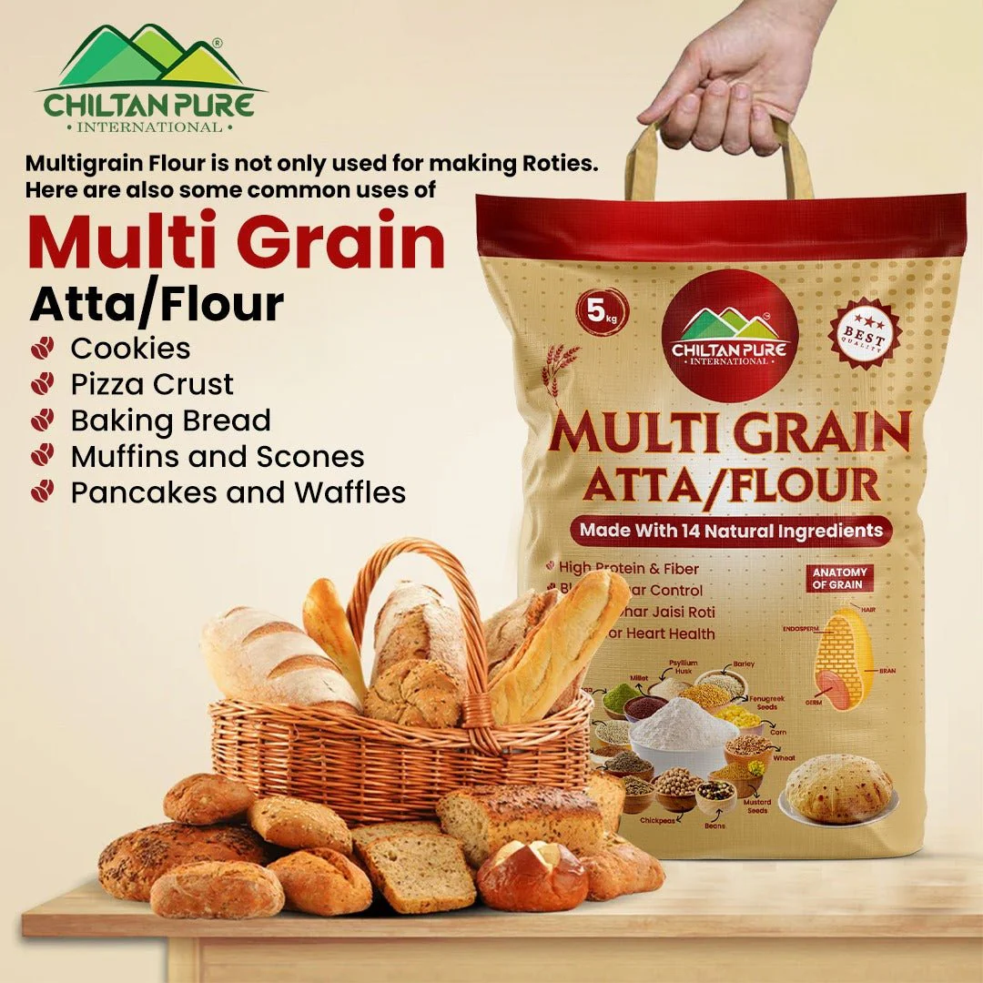 Multi Grain Atta / Flour (ملٹی گرین آٹا) / - Made with 14 Natural Ingredients - Image 4