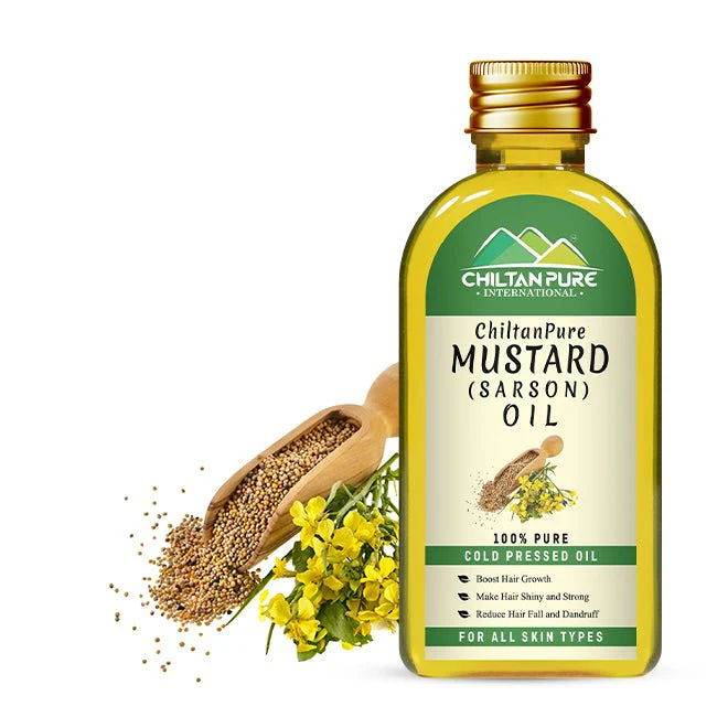 Mustard Oil - Boost Hair Growth, Moisturizes Skin & Prevents Premature Greying
