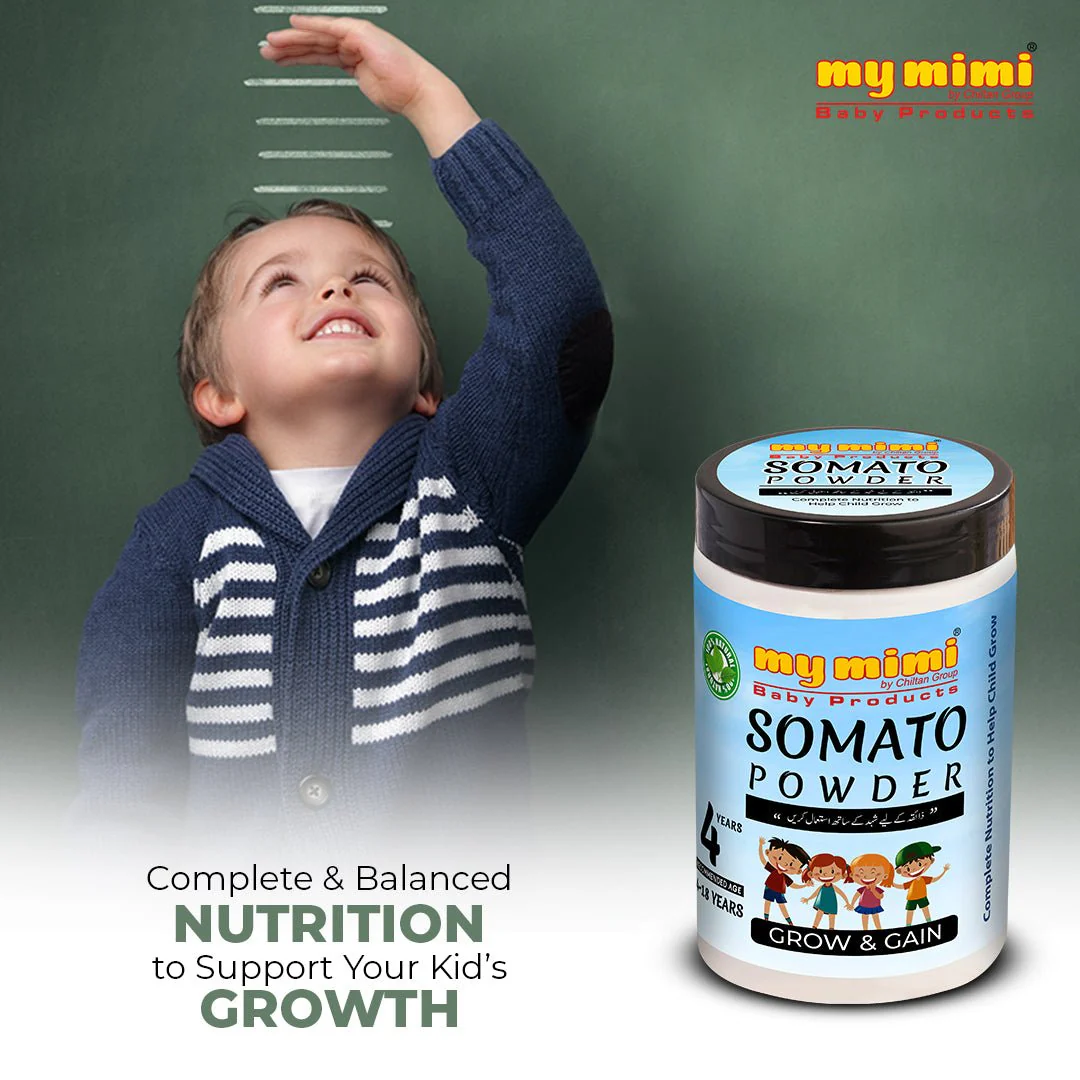 Somato Child Growth Powder 🌿 Natural Healthy Drink for growing kids with prebiotics For Growth, Immunity, Brain & Eye Health For 👧 4Years to 18Years Old Child 👦 - Image 3