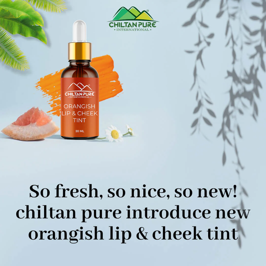 Orangish Lip Cheek Tint - Pure Organic Liquid stain for lips, cheeks eyelids - 100% Organic Lip Stain - Image 4