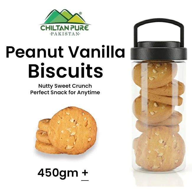 Peanut Vanilla Biscuit / Peanut Vanilla Cookies /  Made With Organic Desi Butter, Bakery Biscuit
