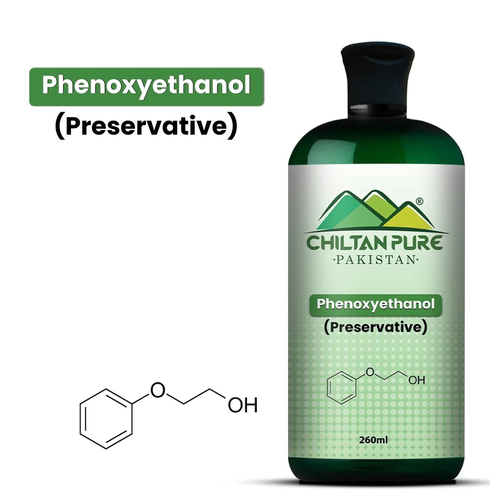 Phenoxyethanol Preservative / ( فینوکسی ایتھانول) / Protect What You Love, Naturally, Effective & Safe Preservative 260ml