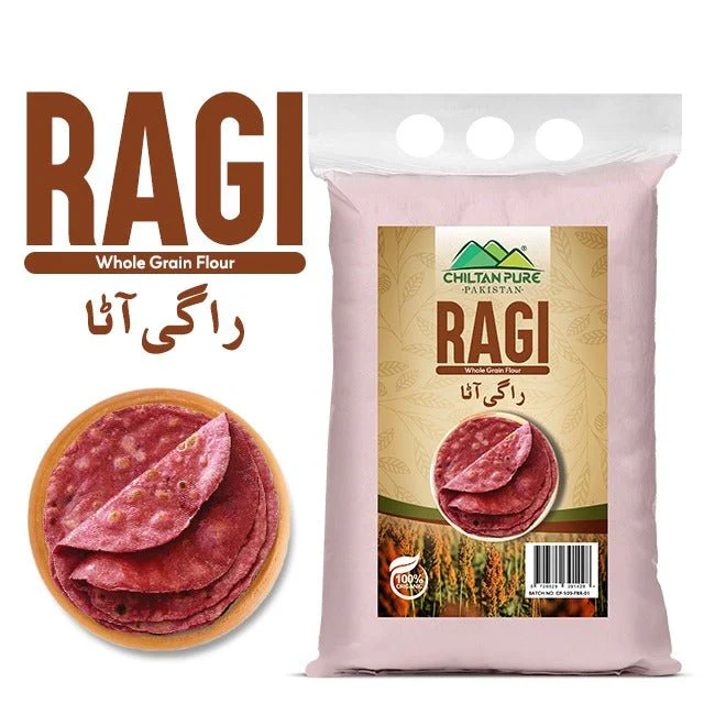 Ragi Flour (راگی کا آٹا) - Finger Millet Flour / Rich in Calcium, Iron & Dietary Fiber | Gluten FREE