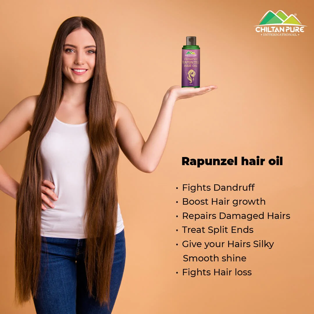 Rapunzel Hair Oil - Combinations of Different Herbal Oils, Prevents From Dandruff Hair Fall, Improves Hair Growth &amp; Promotes Shiny, Strong Hair,,♀️👩 Women's First Choice - Image 4